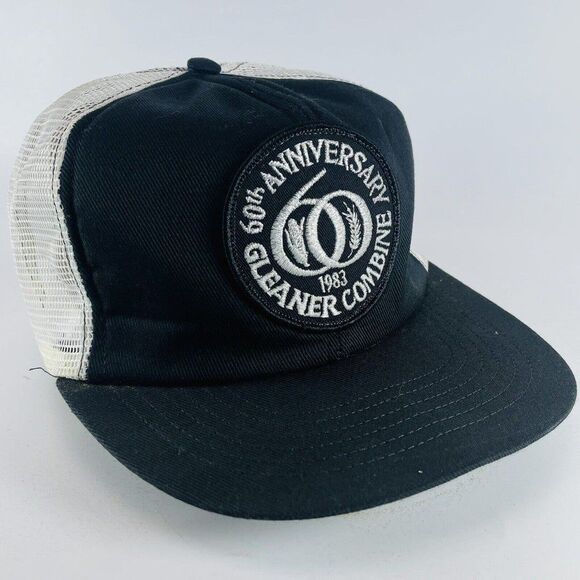 Gleaner Combine 60th Anv Mesh Snapback Trucker Hat Farmer Tractor Cap 1983 Ag - Picture 1 of 12